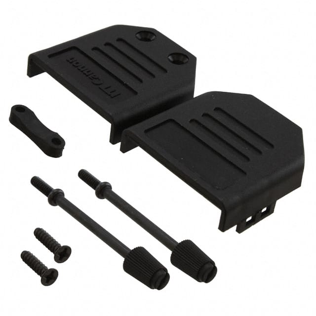 DEBS-9 CONN BACKSHELL 9POS 180DEG BLACK