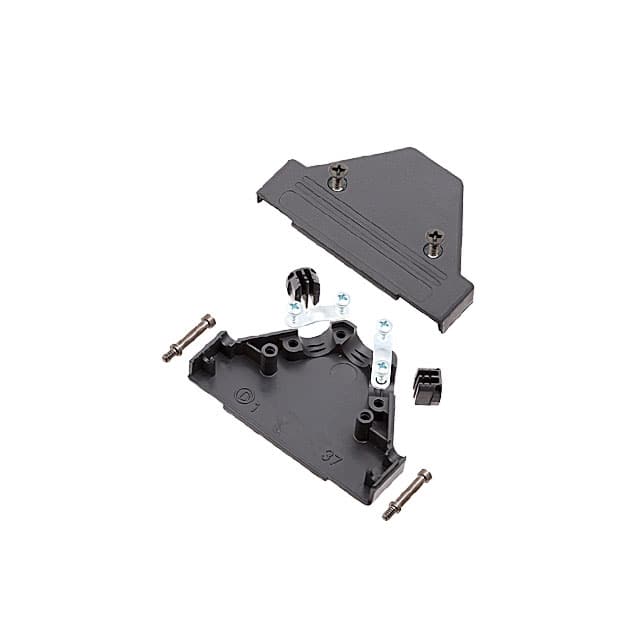 ACOV-SUB-37NB21 CONN BACKSHELL 37P 45/180DEG BLK