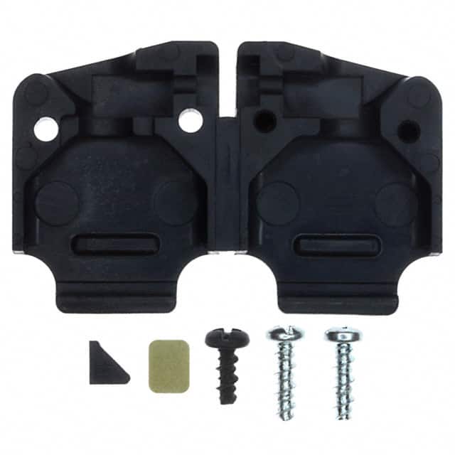 206393-1 CONN BACKSHELL 15P 45/180DEG BLK