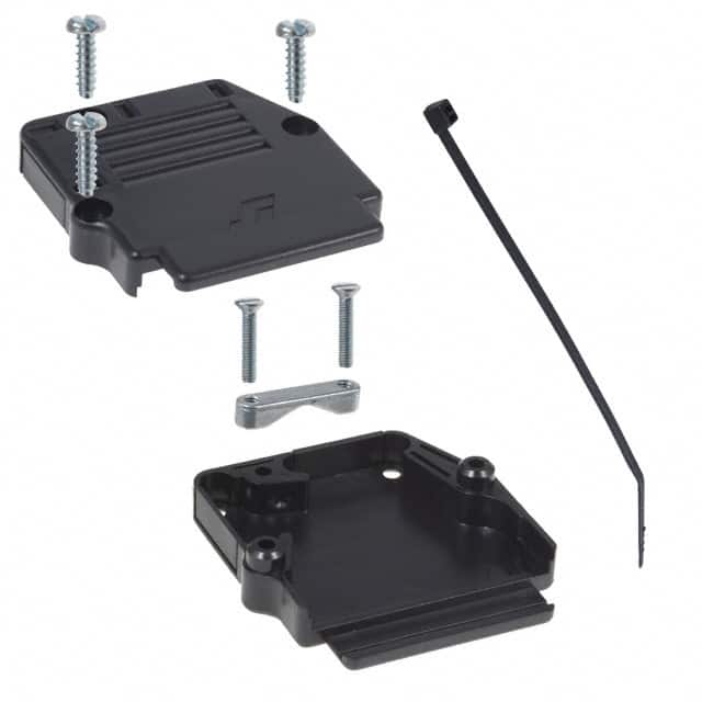 863093C25ALF CONN BACKSHELL 25POS 90DEG BLACK