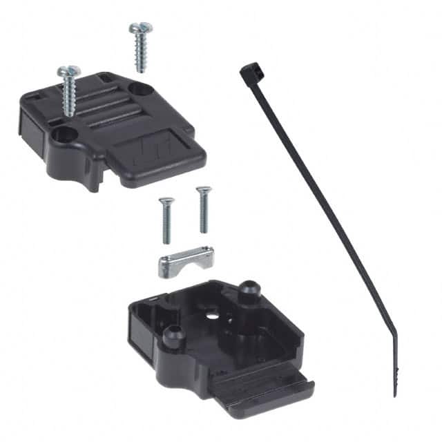 863093C09ALF CONN BACKSHELL 9POS 90DEG BLACK