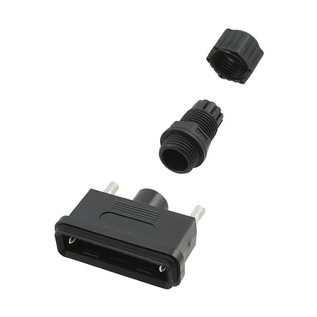 967-025-010R011 CONN BACKSHELL 25POS 180DEG BLK