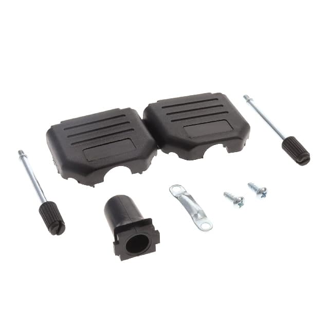 ACOV-SUB-15NB9 CONN BACKSHELL 15POS 180DEG BLK