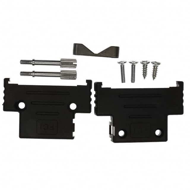 10070163-01LF CONN BACKSHELL 15POS 180DEG BLK