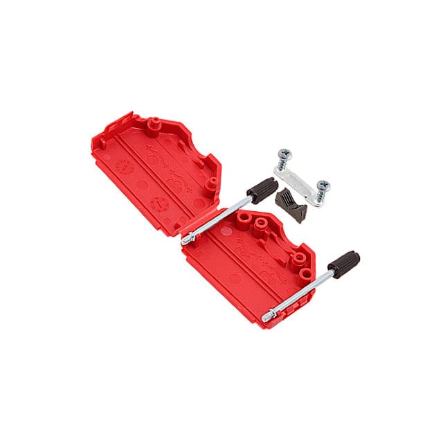 ACOV-SUB-25NB15 CONN BACKSHELL 25POS 180DEG RED