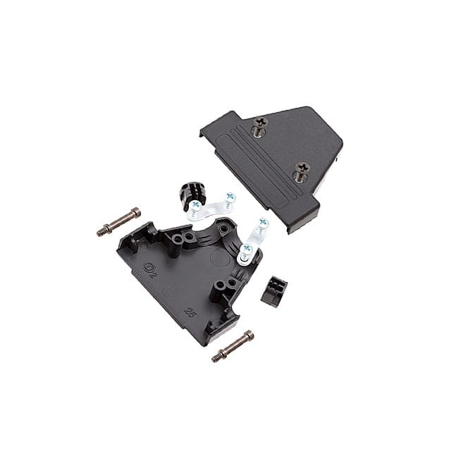 ACOV-SUB-25NB21 CONN BACKSHELL 25P 45/180DEG BLK