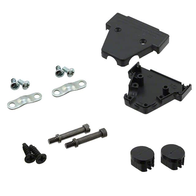 975T025-010R011 CONN BACKSHELL 25P 90/180DEG BLK