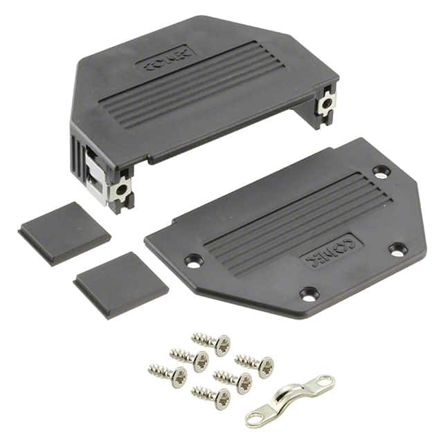 16-001830E CONN BACKSHELL 25P 90/180DEG BLK