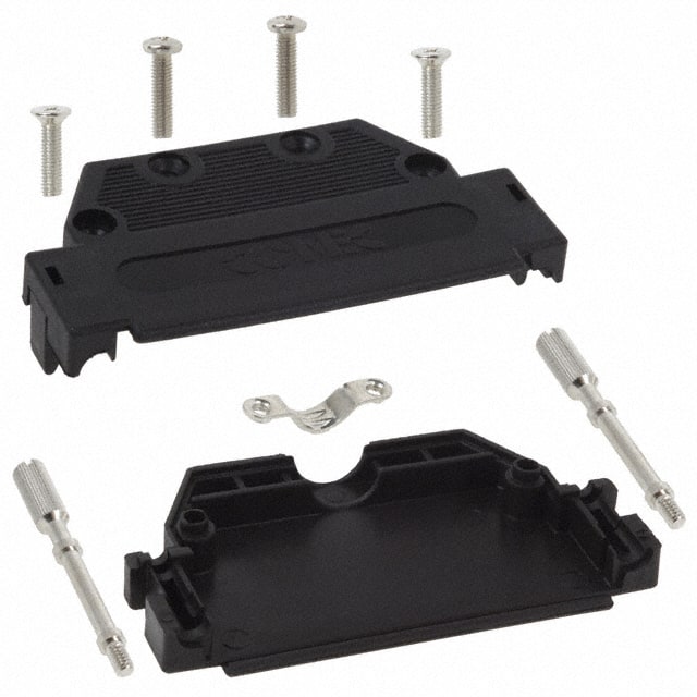 165X10169XE CONN BACKSHELL 37POS 180DEG BLK
