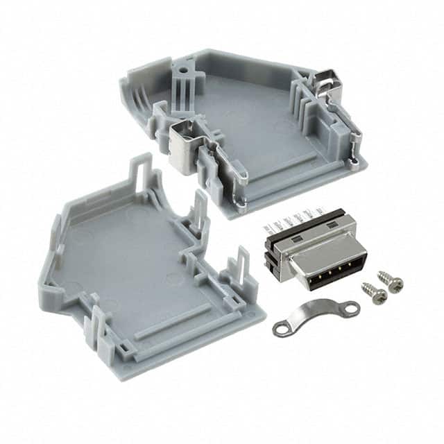 FI40B-2015S-CVS(50) CONN BACKSHELL 15POS 90DEG GRAY