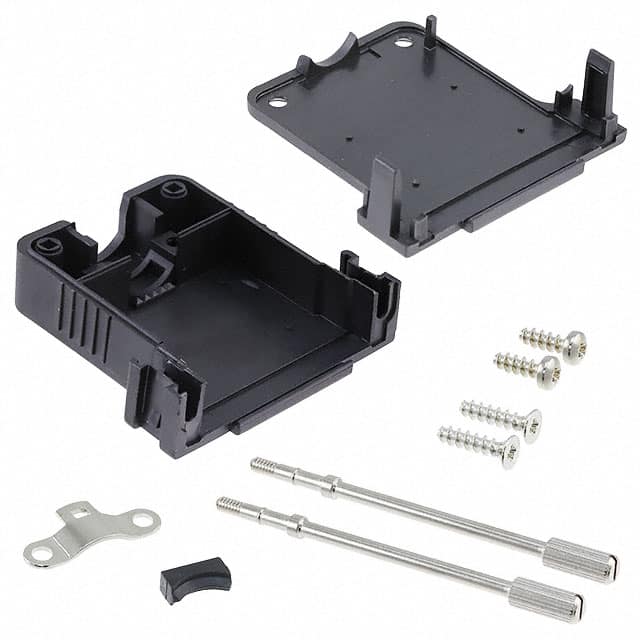 165X03329A CONN BACKSHELL 25POS 180DEG BLK