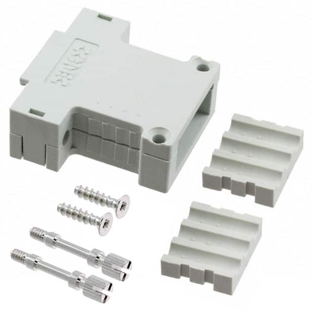 165X17979X CONN BACKSHELL 3POS 180DEG GRAY