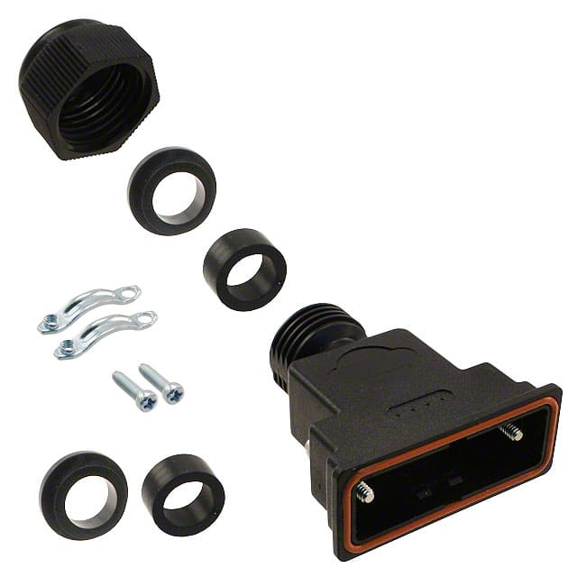 09670150438 CONN BACKSHELL 15POS 180DEG BLK
