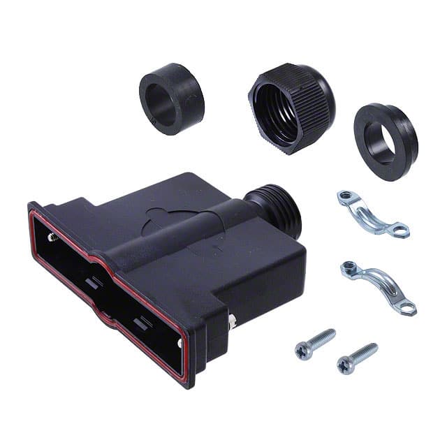 09670370438 CONN BACKSHELL 37POS 180DEG BLK
