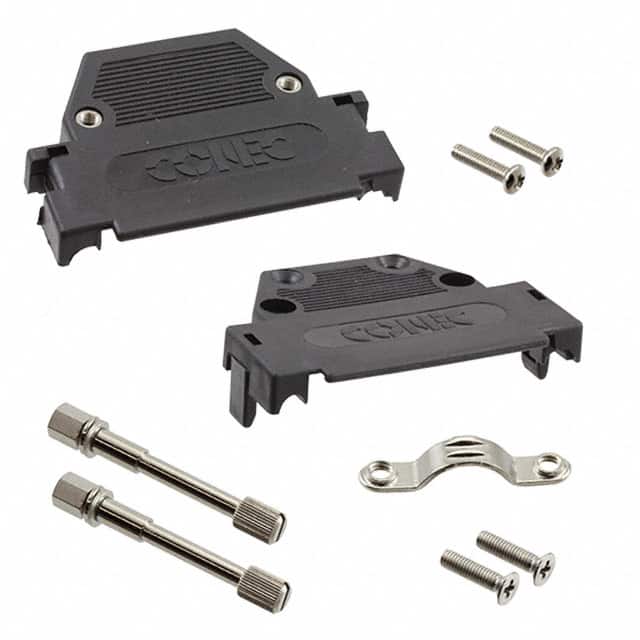 165X10259X CONN BACKSHELL 25POS 180DEG BLK