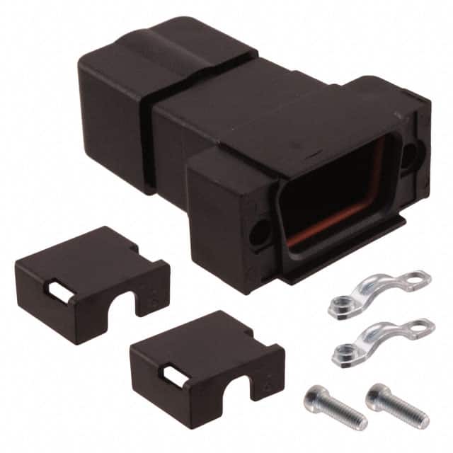 09670090436 CONN BACKSHELL 9POS 180DEG BLACK