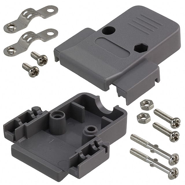 AGP 15 G CONN BACKSHELL 15POS 180DEG GRAY