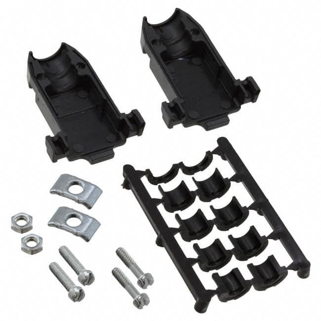 DPHE003 CONN BACKSHELL 9POS 180DEG BLACK