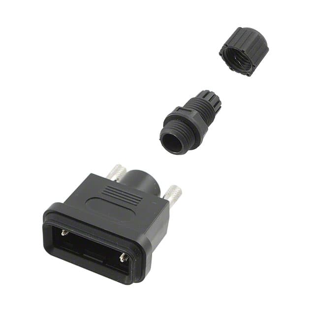967-009-010R011 CONN BACKSHELL 9POS 180DEG BLACK