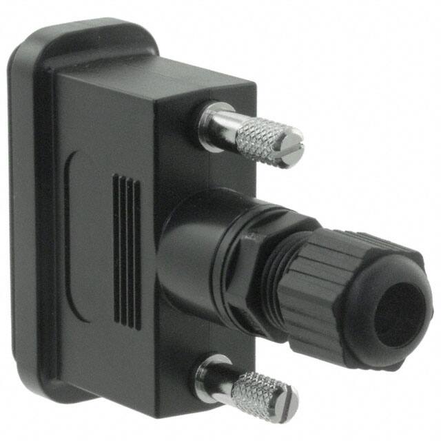 967-015-010R011 CONN BACKSHELL 15POS 180DEG BLK