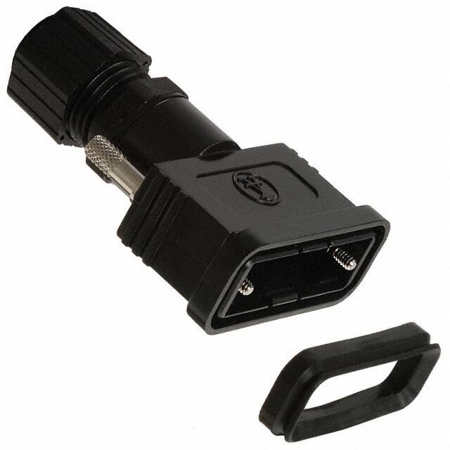 A-HOOD-15/26 CONN BACKSHELL 15POS 180DEG BLK