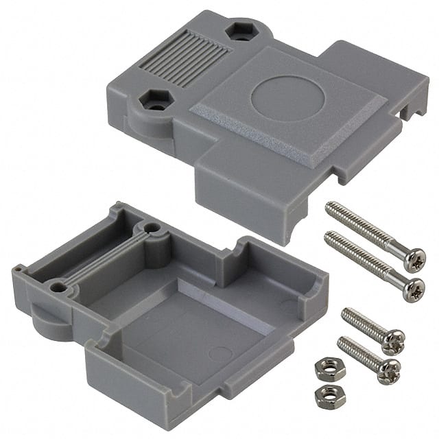 AGP-15/IDC CONN BACKSHELL 15POS 180DEG GRAY