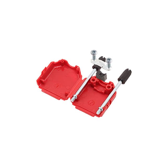 ACOV-SUB-09NB15 CONN BACKSHELL 9POS 180DEG RED