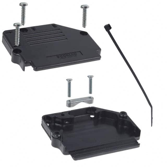 863093C37ALF CONN BACKSHELL 37POS 90DEG BLACK