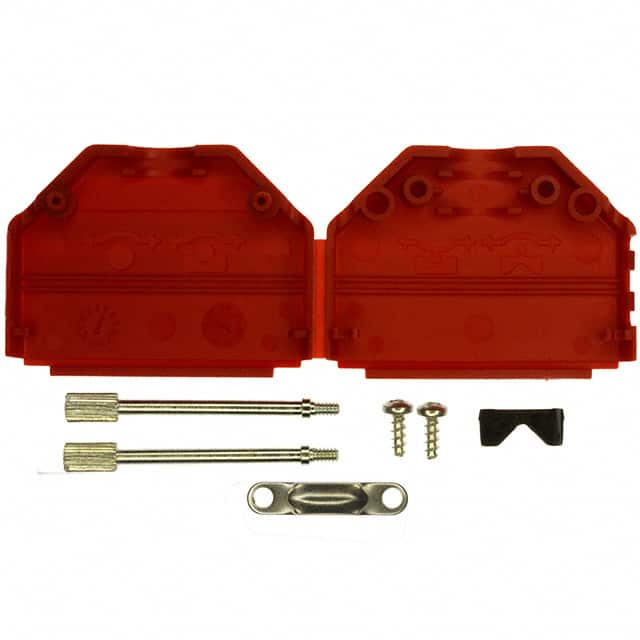 972-025-01SR061 CONN BACKSHELL 25POS 180DEG RED