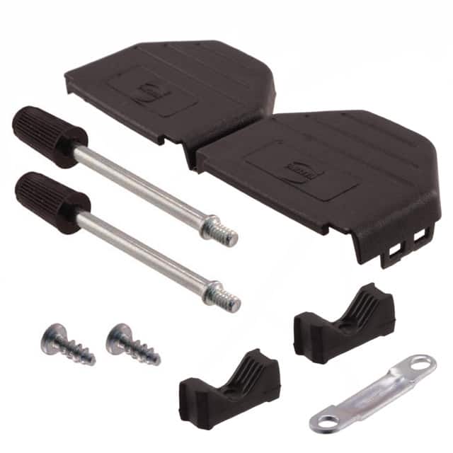 09670250434 CONN BACKSHELL 25P 90/180DEG BLK