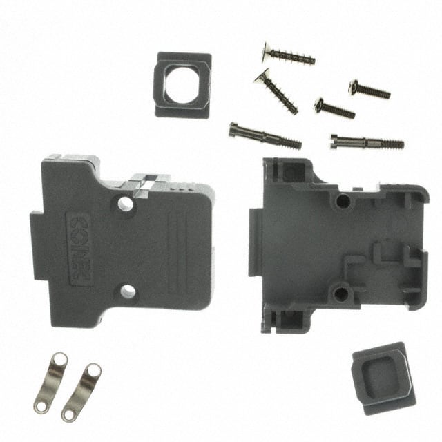 165X11879XE CONN BACKSHELL 15P 90/180DEG GRY