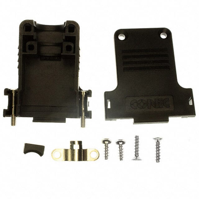 165X13379XE CONN BACKSHELL 15POS 180DEG BLK