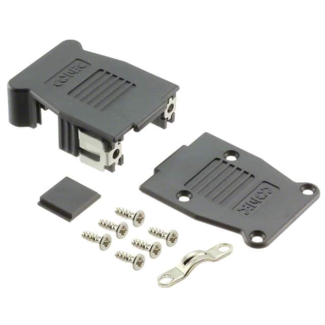 16-001810E CONN BACKSHELL 9P 90/180DEG BLK