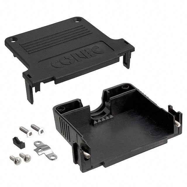 165X13399X CONN BACKSHELL 37POS 180DEG BLK