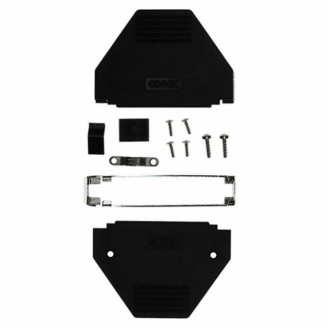165X11309XE CONN BACKSHELL 37P 45/180DEG BLK