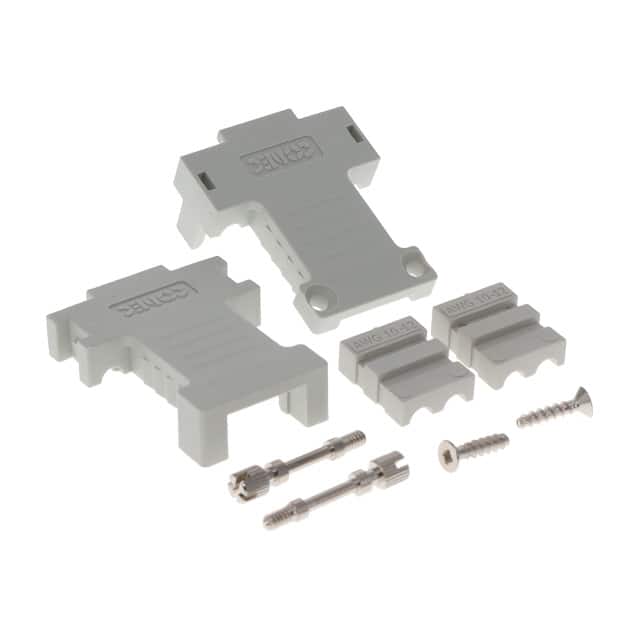 165X17949X CONN BACKSHELL 2POS 180DEG GRAY