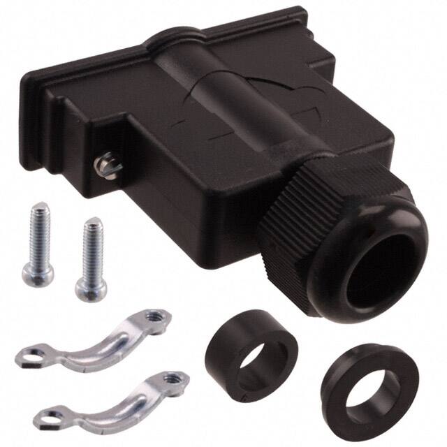 09670250438 CONN BACKSHELL 25POS 180DEG BLK