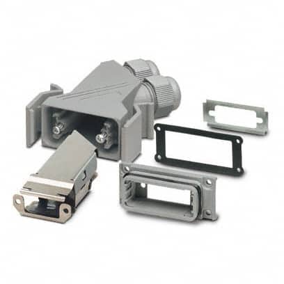 1689158 CONN BACKSHELL 9P 45DEG SHLD GRY