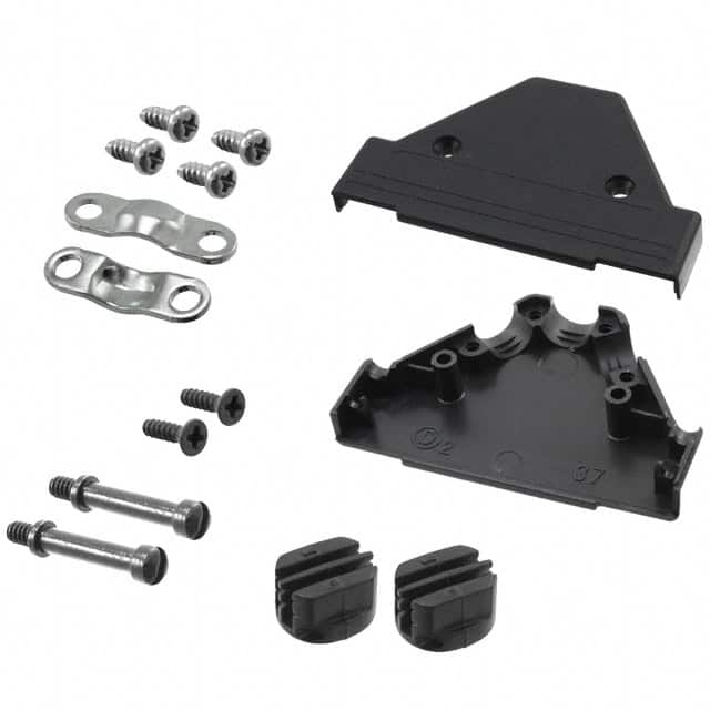 975T037-010R011 CONN BACKSHELL 37P 90/180DEG BLK