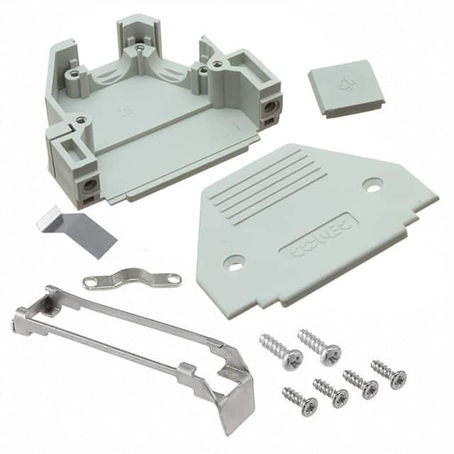 165X511299X CONN BACKSHELL 25P 45/180DEG GRY