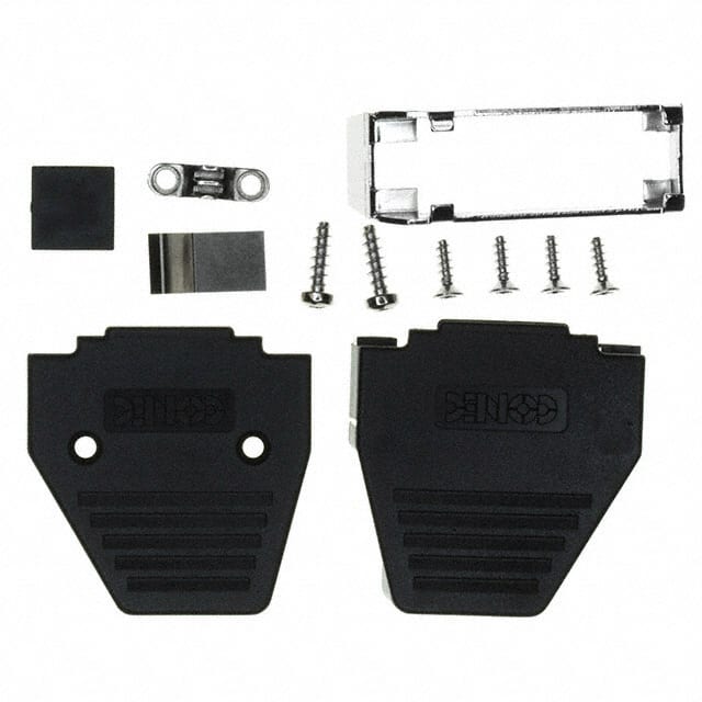 165X11289XE CONN BACKSHELL 15P 45/180DEG BLK