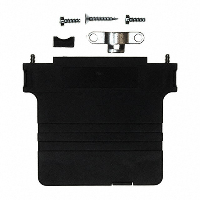 165X13459XE CONN BACKSHELL 50POS 90DEG BLACK