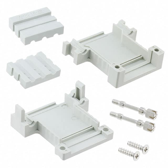 165X17999X CONN BACKSHELL 3POS 180DEG GRAY