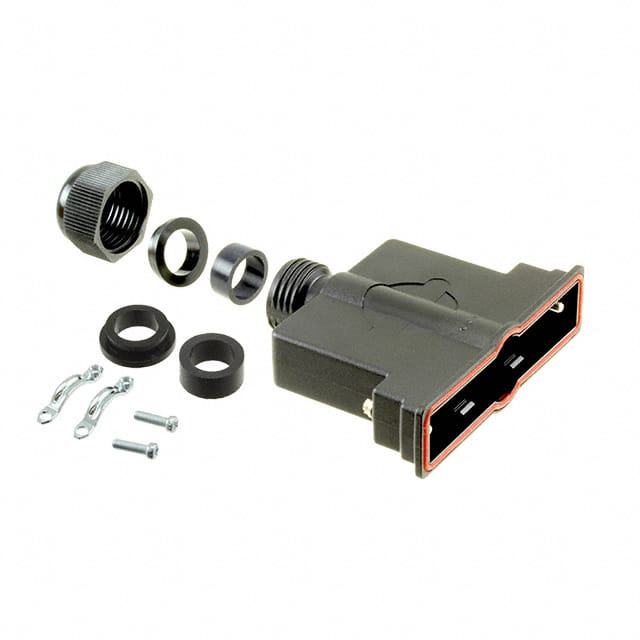 09670370439 CONN BACKSHELL 37POS 180DEG BLK