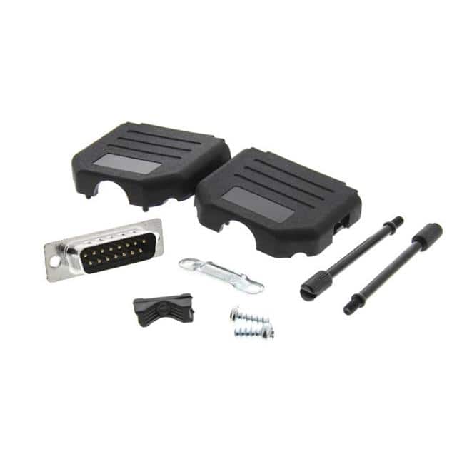 MHDPPK15-DB15P-K 15 WAY D-SUB HOOD PLASTIC SNAP L