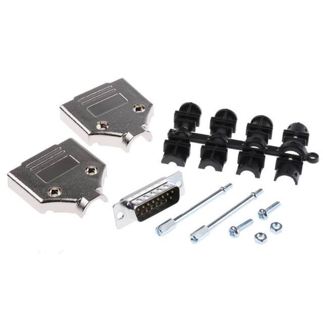 MHDTPK15-DB15P-K 15 WAY D-SUB HOOD METPLAS TOP EN