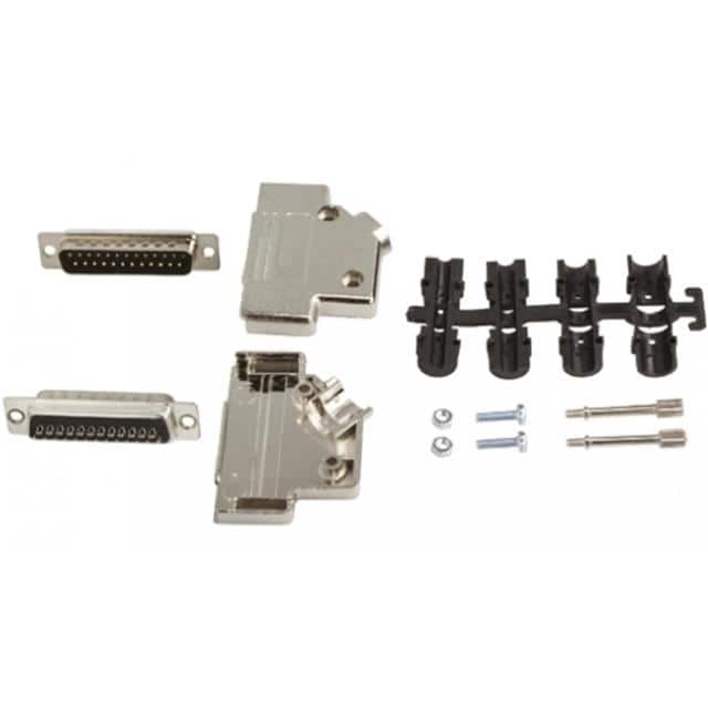 MHD45PK25-DB25P-K 25 WAY D-SUB HOOD METPLAS SIDE E