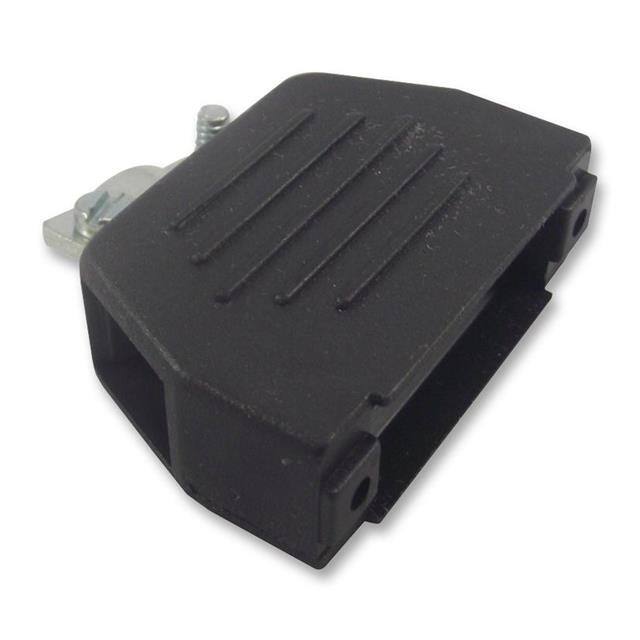 MHED-DS09OF-K 9 WAY D-SUB HOOD BLACK PLASTIC T