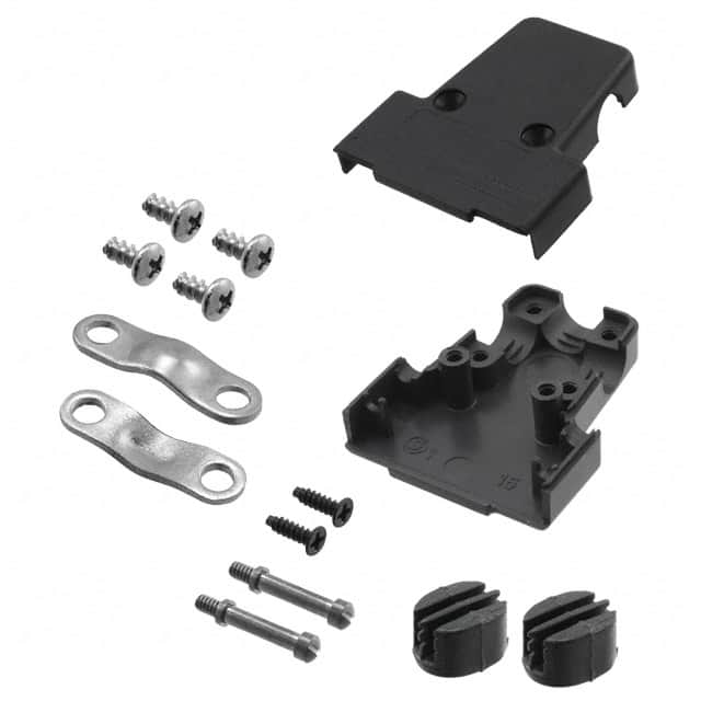 975T015-010R011 CONN BACKSHELL 15P 90/180DEG BLK