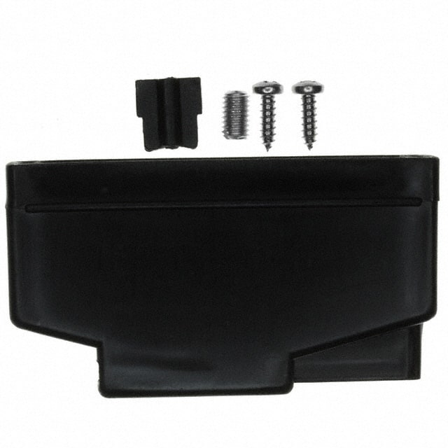 165X10419XE CONN BACKSHELL 37POS 180DEG BLK